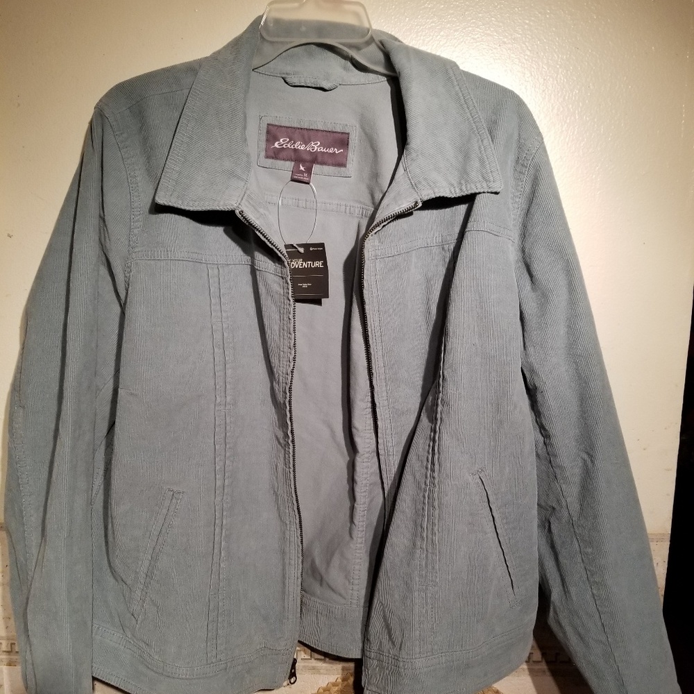 Eddie Bauer Jacket Women Corduroy 1X Zipper